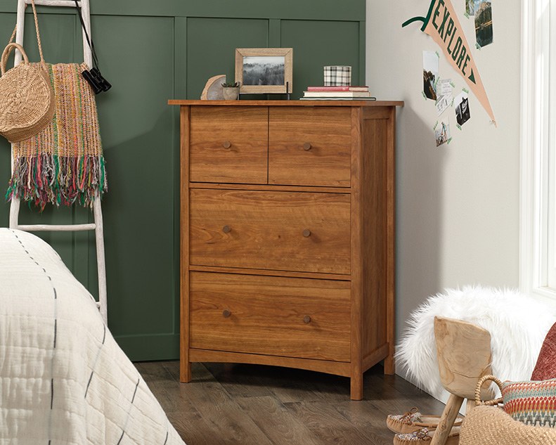Sauder Drop Front Secretary Desk - Prairie Cherry