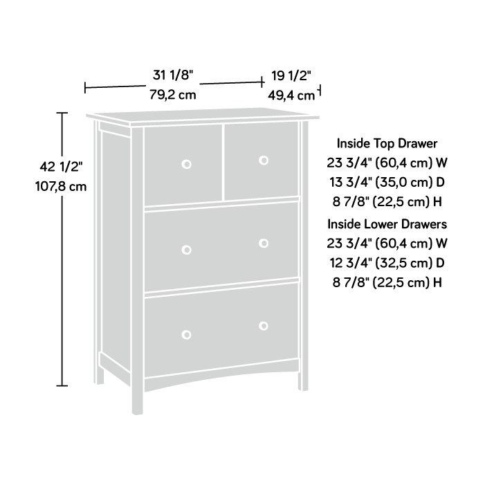 Sauder Drop Front Secretary Desk - Prairie Cherry