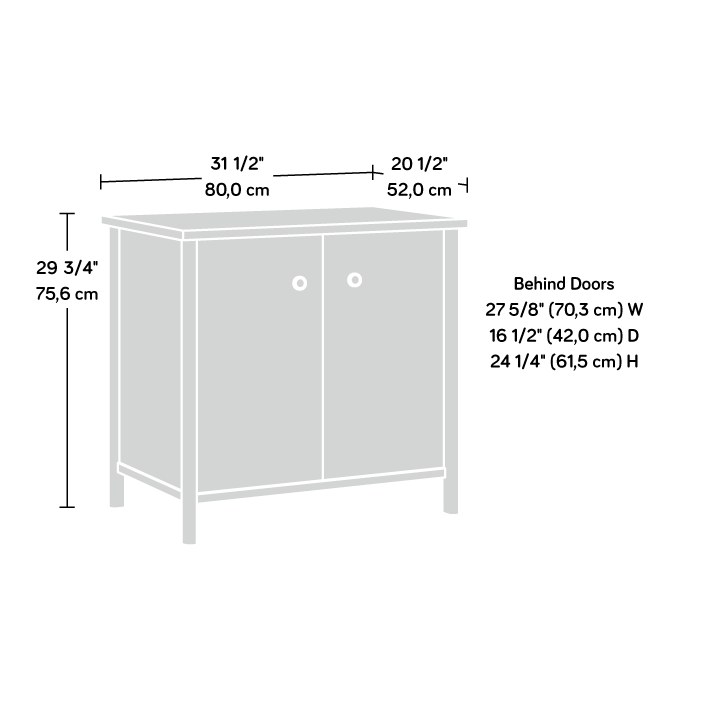 Sauder Whitaker Point 2-Door Storage/Base Cabinet - Natural Maple