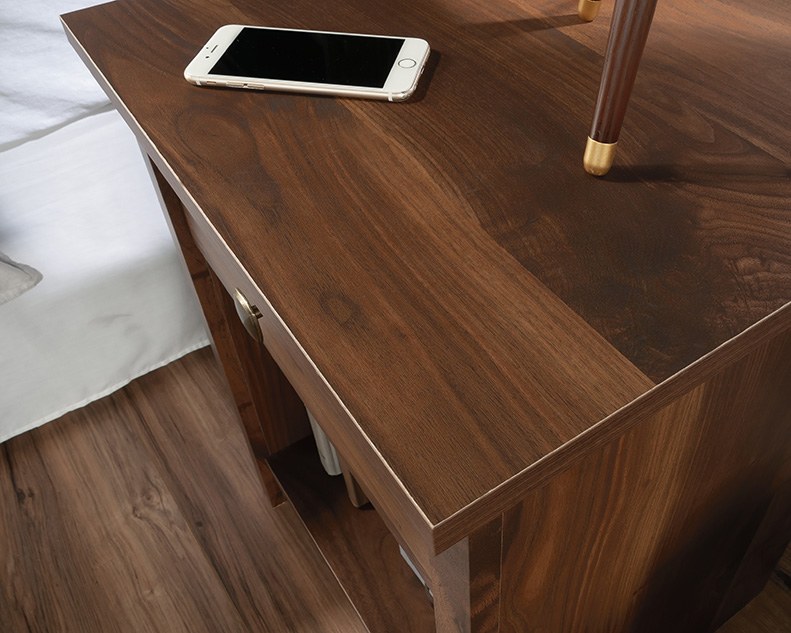 Sauder River Ranch Night Stand with Drawer - Grand Walnut