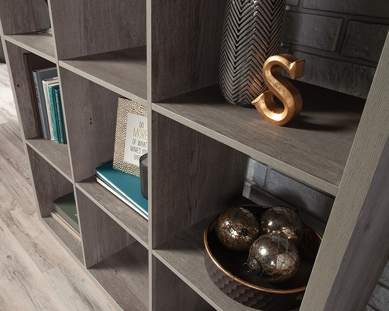 Sauder Select 9-Cube Organizer Storage Bookcase - Mystic Oak
