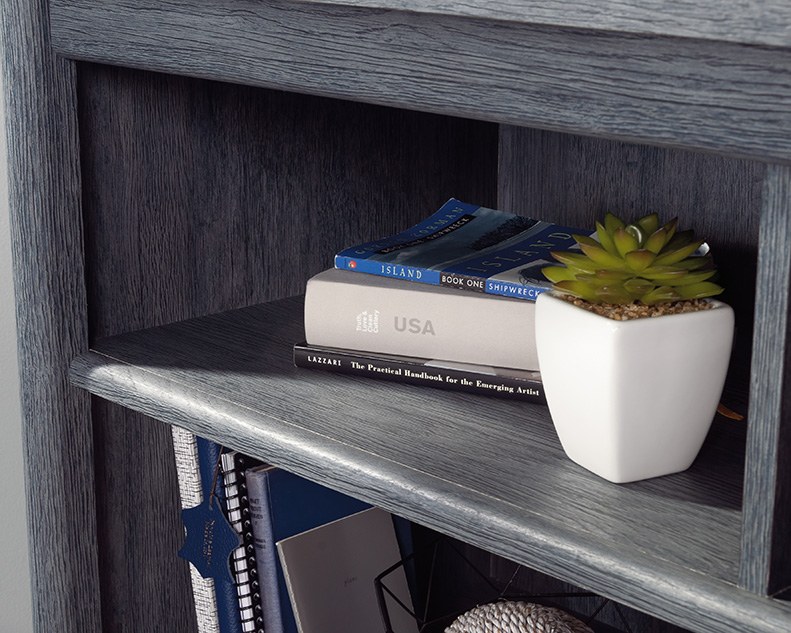 Sauder Cubby Storage Bookcase - Denim Oak