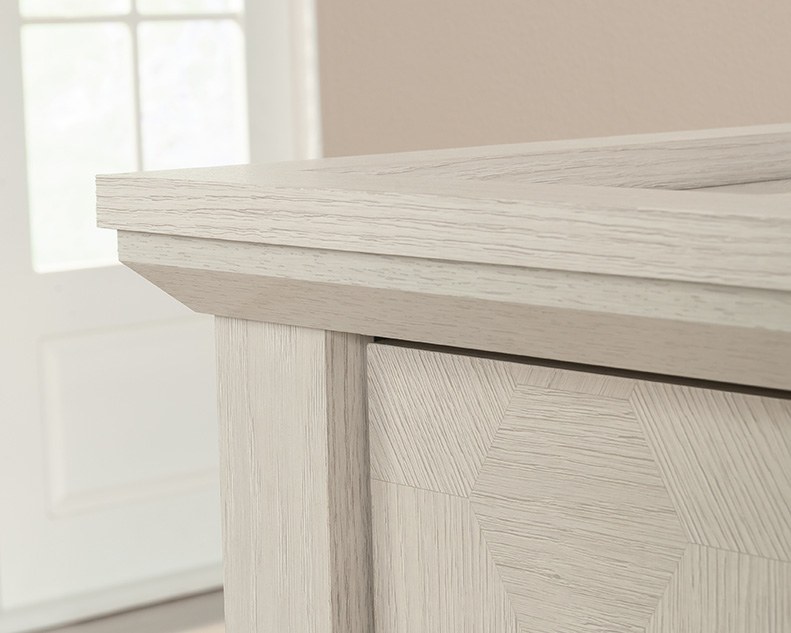 Sauder Console Table with Storage - Glacier Oak