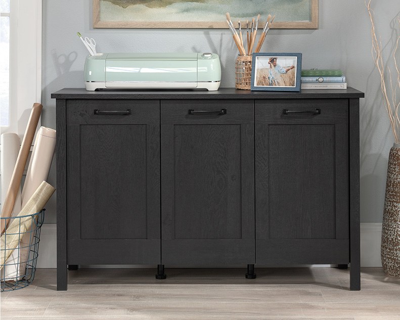 Sauder Select 3-Door Storage Cabinet - Raven Oak