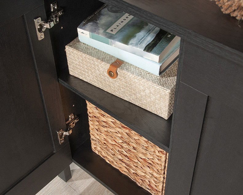 Sauder Select 3-Door Storage Cabinet - Raven Oak