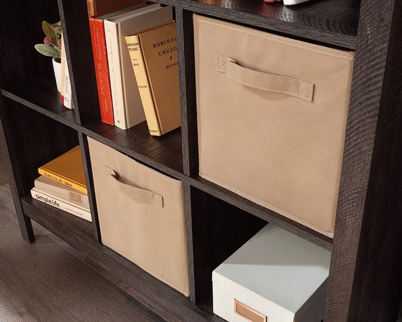 Sauder Select Cubby Storage Bookcase - Blade Walnut