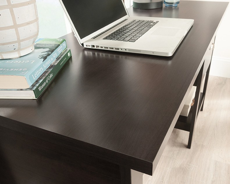 Sauder Single Pedestal Desk - Cinnamon Cherry