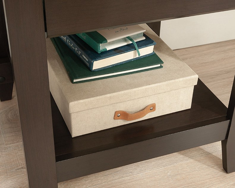 Sauder Single Pedestal Desk - Cinnamon Cherry