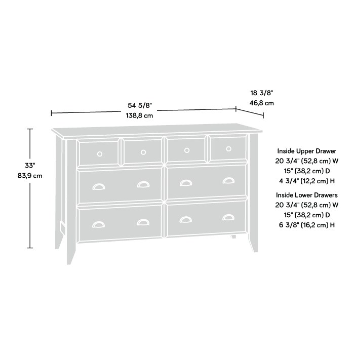 Sauder Shoal Creek Dresser - Soft White
