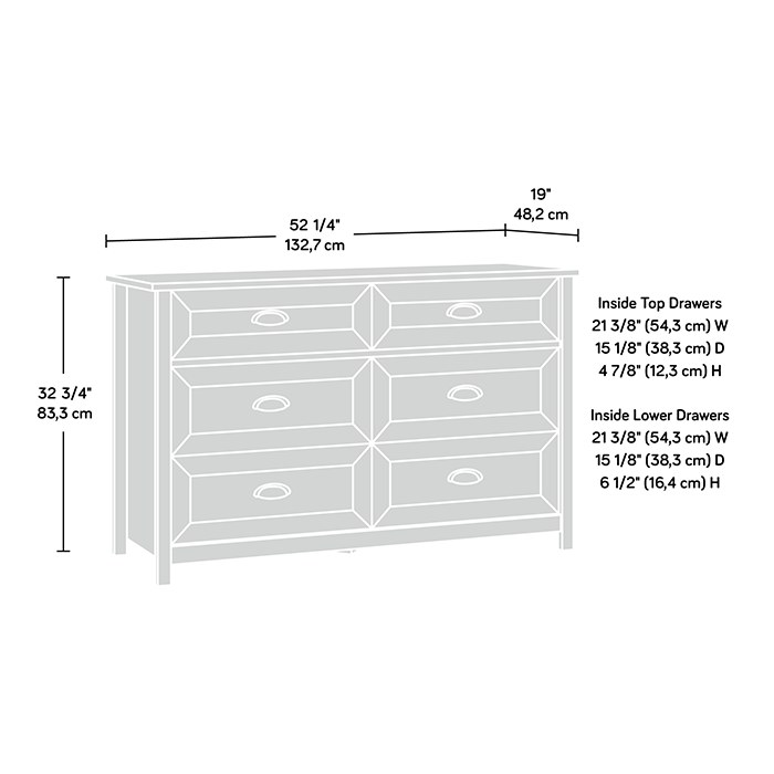 Sauder County Line Dresser - Salt Oak