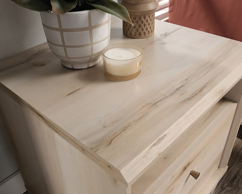 Sauder Willow Place 1-Drawer Night Stand with Open Shelf Storage - Pacific Maple