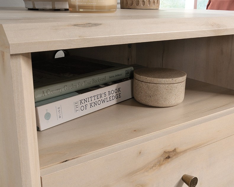 Sauder Willow Place 1-Drawer Night Stand with Open Shelf Storage - Pacific Maple