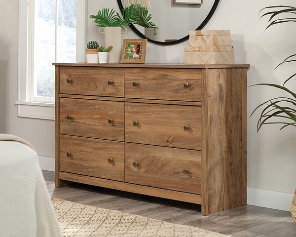 Sauder River Ranch 6-Drawer Bedroom Dresser - Sindoori Mango