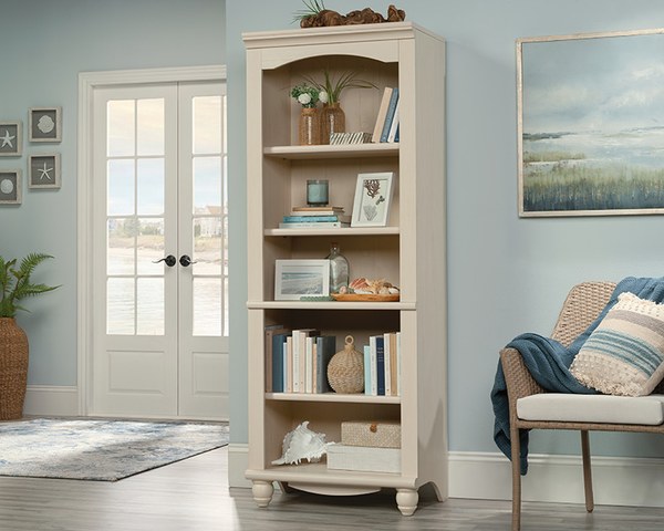 Sauder Harbor View Library - Antiqued White