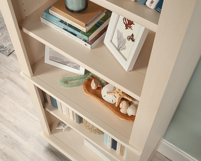 Sauder Harbor View Library - Antiqued White