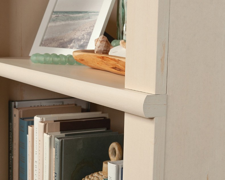 Sauder Harbor View Library - Antiqued White