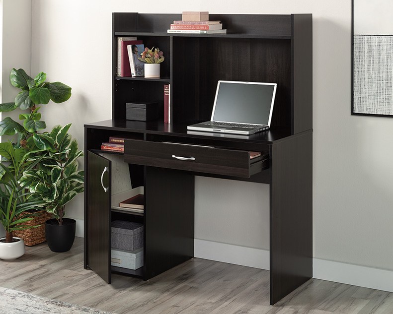 Sauder Beginnings Desk With Hutch - Cinnamon Cherry