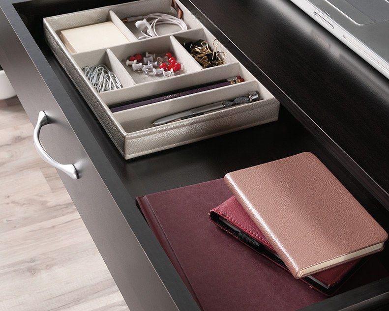 Sauder Beginnings Desk With Hutch - Cinnamon Cherry