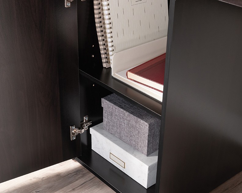 Sauder Beginnings Desk With Hutch - Cinnamon Cherry