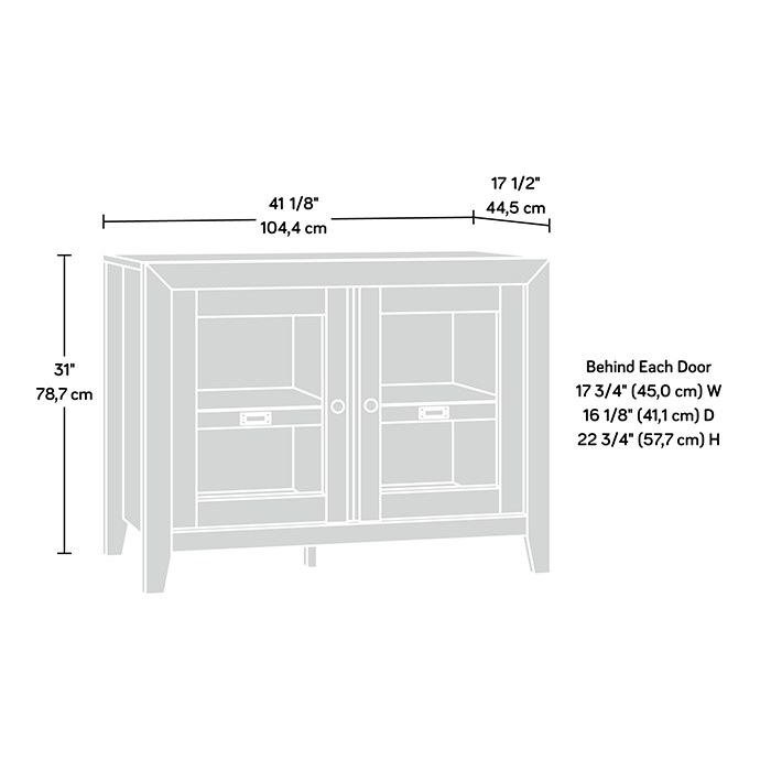 Sauder Display Cabinet - Craftsman Oak