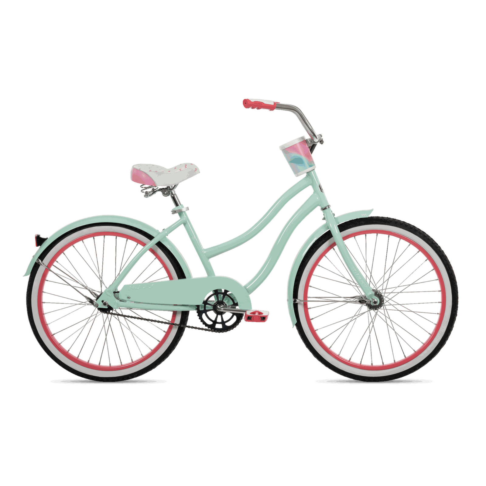Huffy Good Vibrations Girls' Beach Cruiser, 24-Inch, Pastel Green