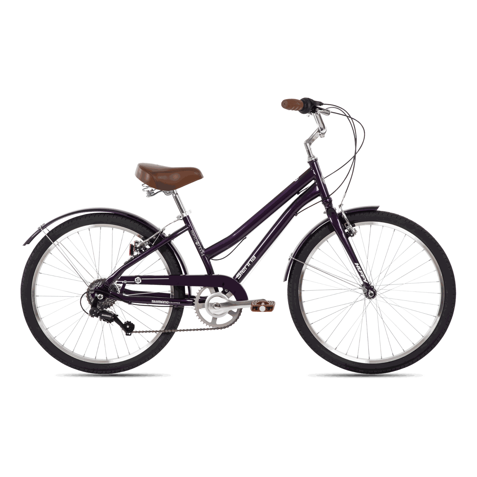 Huffy Sienna Comfort Bike, 24-Inch, Purple