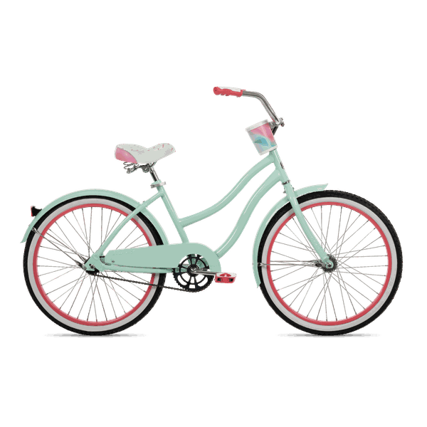 Huffy Good Vibrations Girls' Beach Cruiser, 24-Inch, Pastel Green