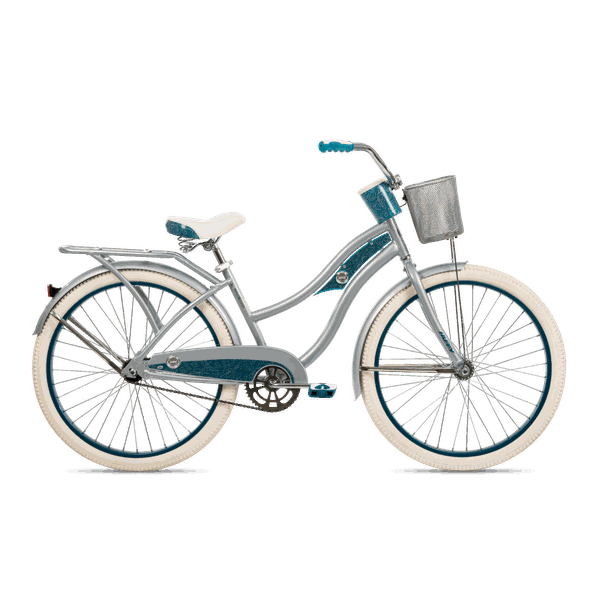 Huffy Deluxe Beach Cruiser, 26-Inch, Silver