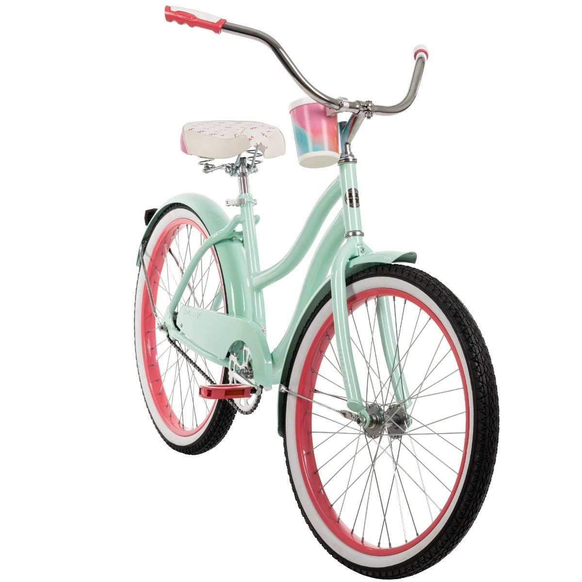 Huffy Good Vibrations Girls' Beach Cruiser, 24-Inch, Pastel Green