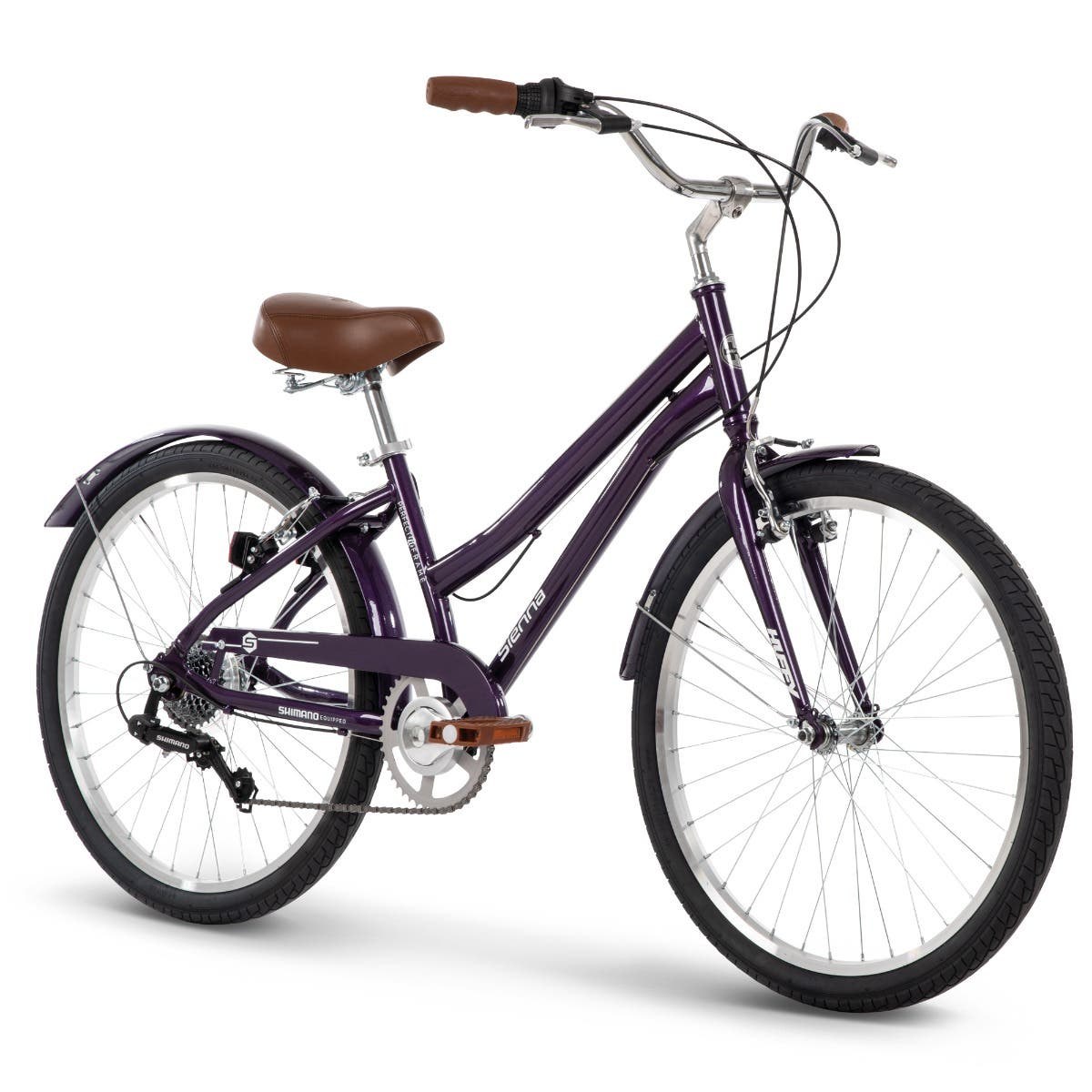 Huffy Sienna Comfort Bike, 24-Inch, Purple