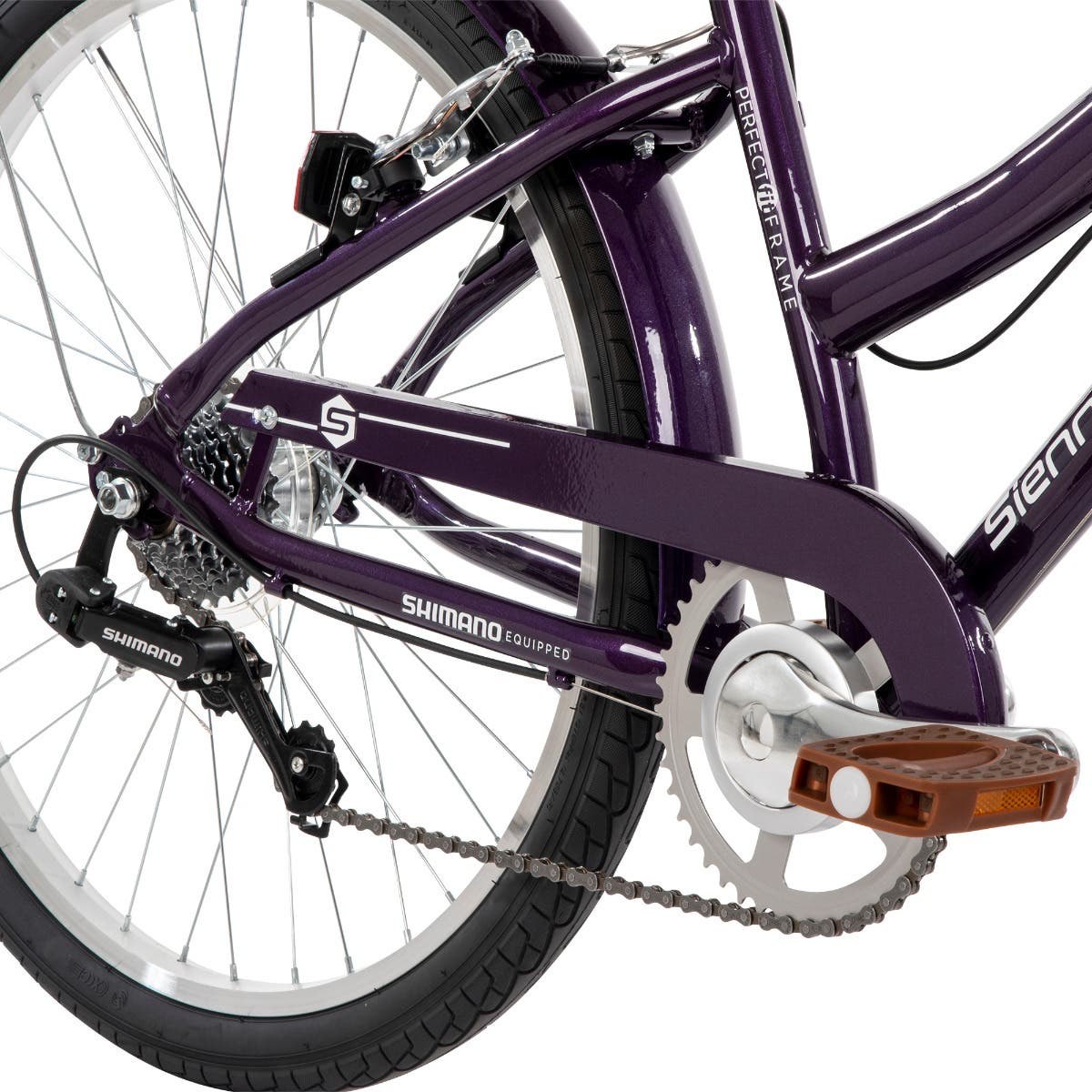 Huffy Sienna Comfort Bike, 24-Inch, Purple