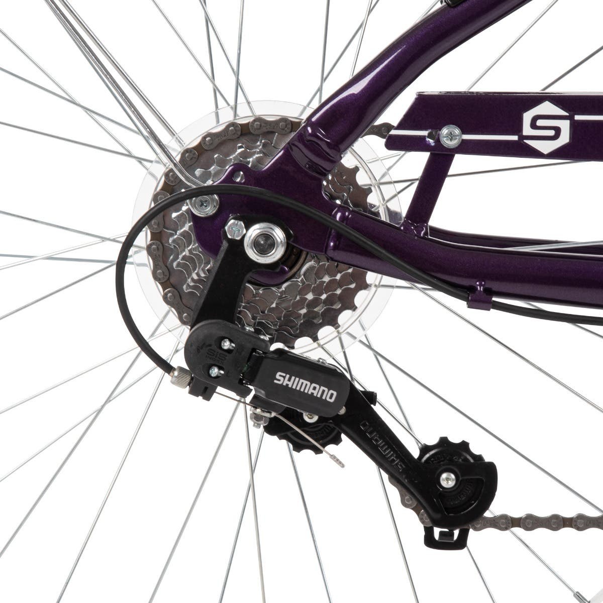 Huffy Sienna Comfort Bike, 24-Inch, Purple