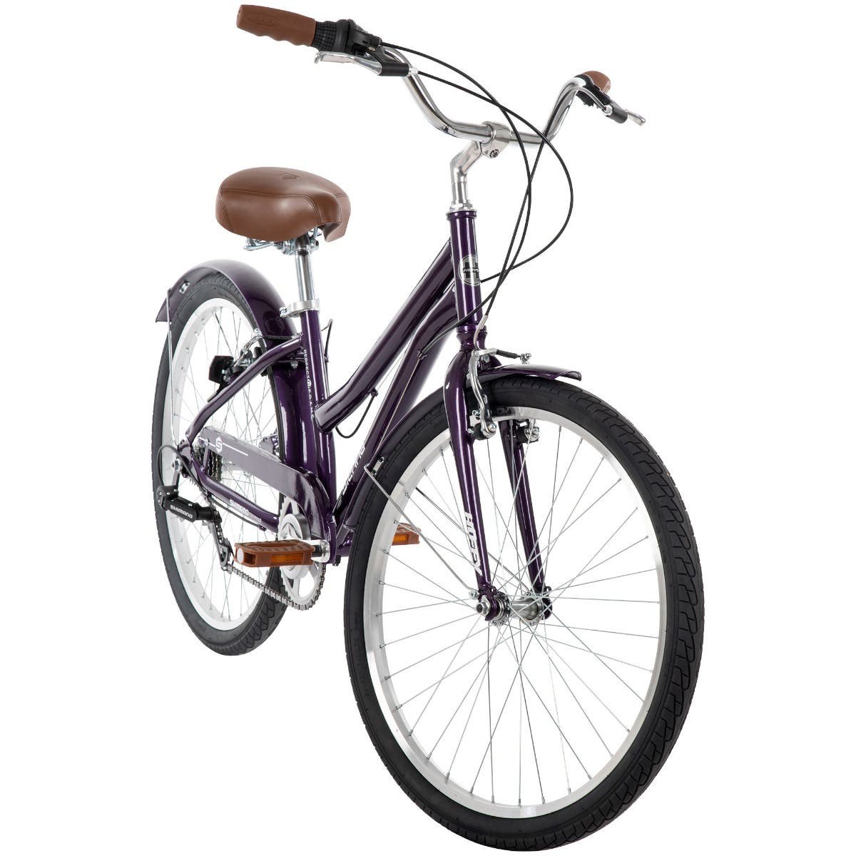 Huffy Sienna Comfort Bike, 24-Inch, Purple