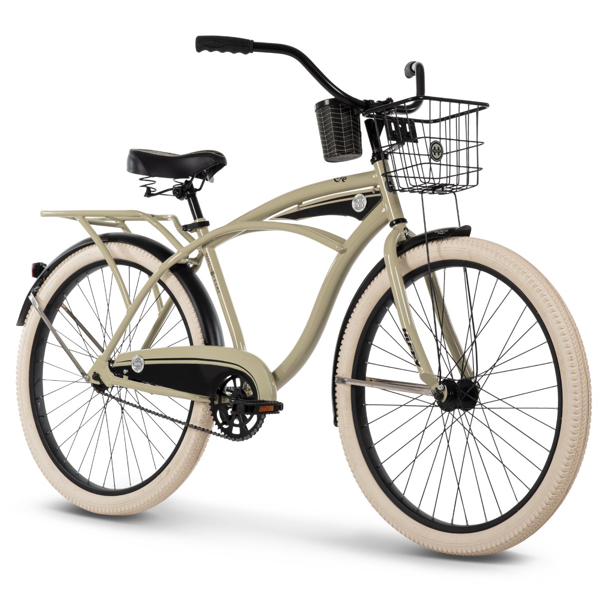 Huffy Deluxe Beach Cruiser, 26-Inch, Cream