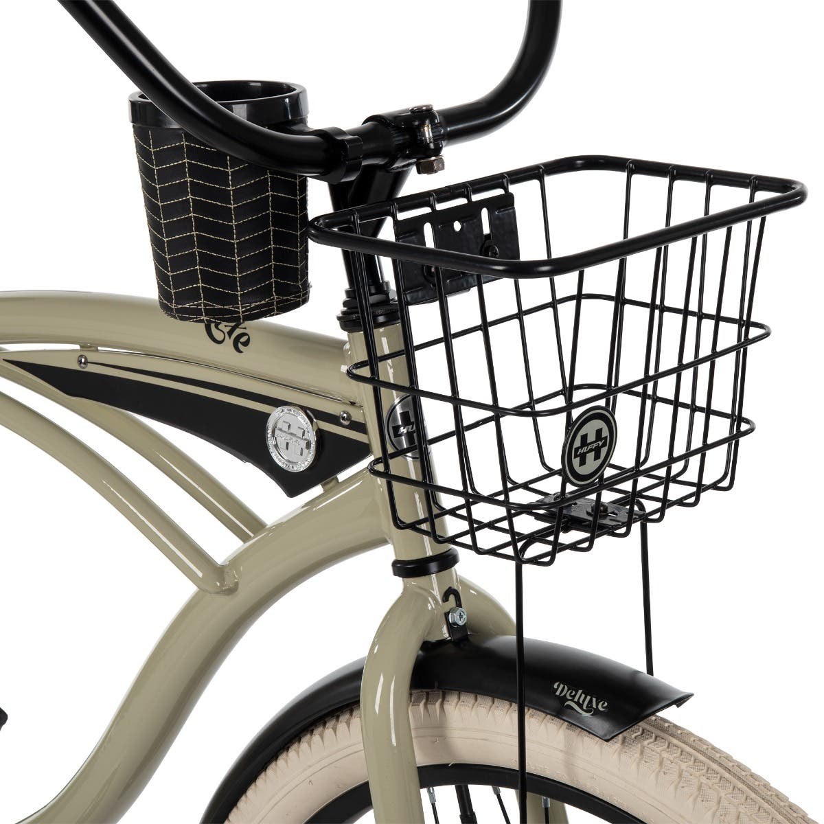 Huffy Deluxe Beach Cruiser, 26-Inch, Cream