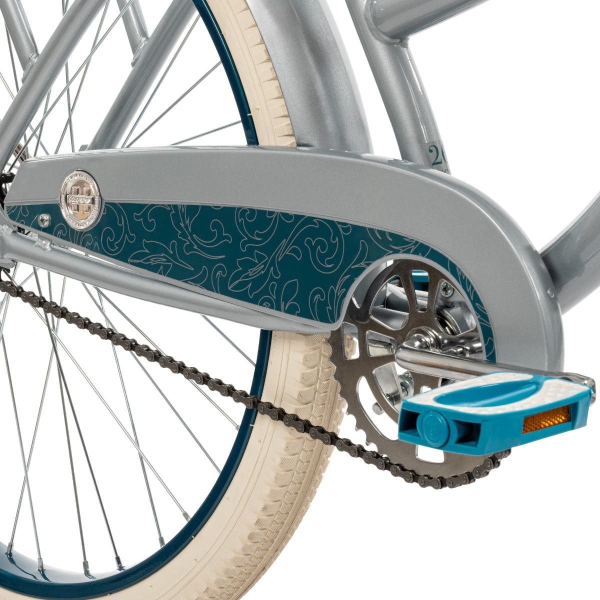 Huffy Deluxe Beach Cruiser, 26-Inch, Silver