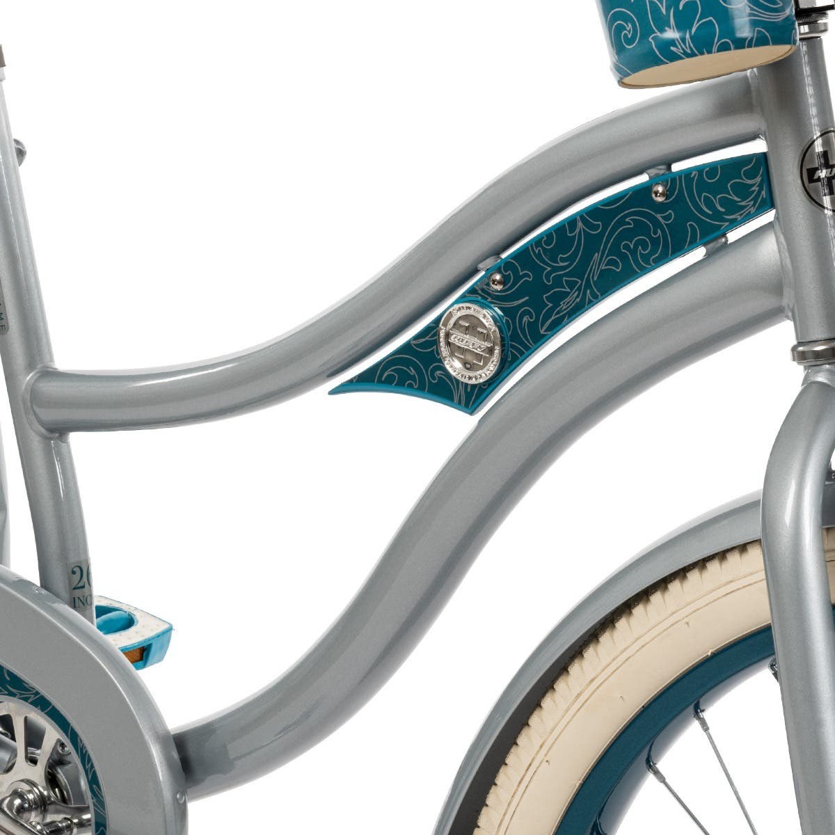 Huffy Deluxe Beach Cruiser, 26-Inch, Silver