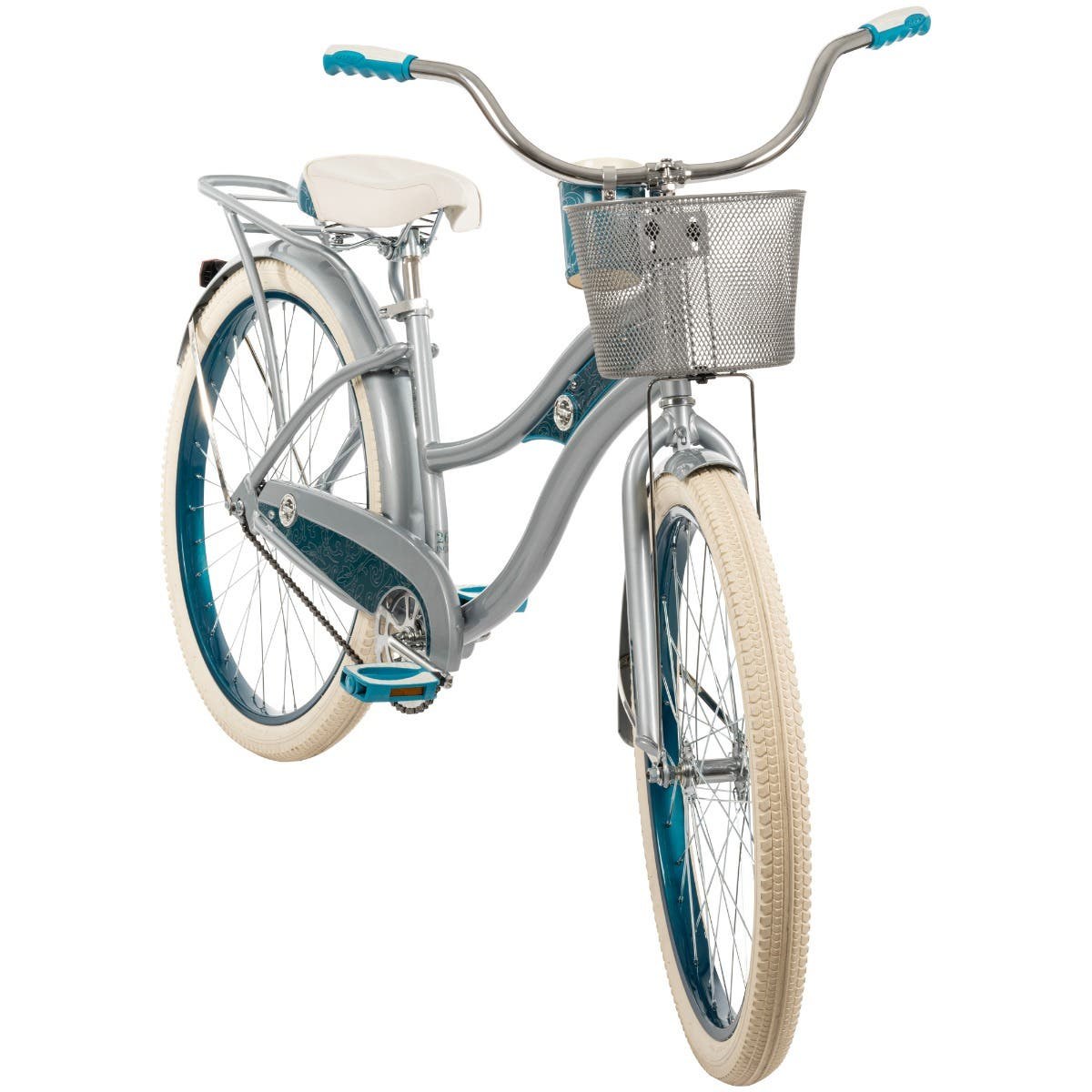 Huffy Deluxe Beach Cruiser, 26-Inch, Silver