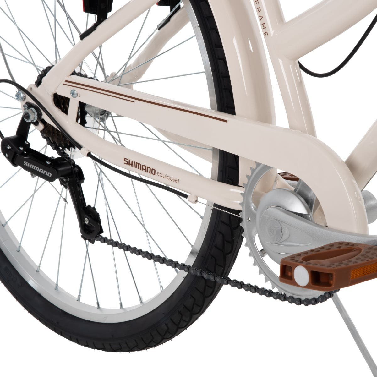 Huffy Sienna Comfort Bike, 27.5-Inch, Cream