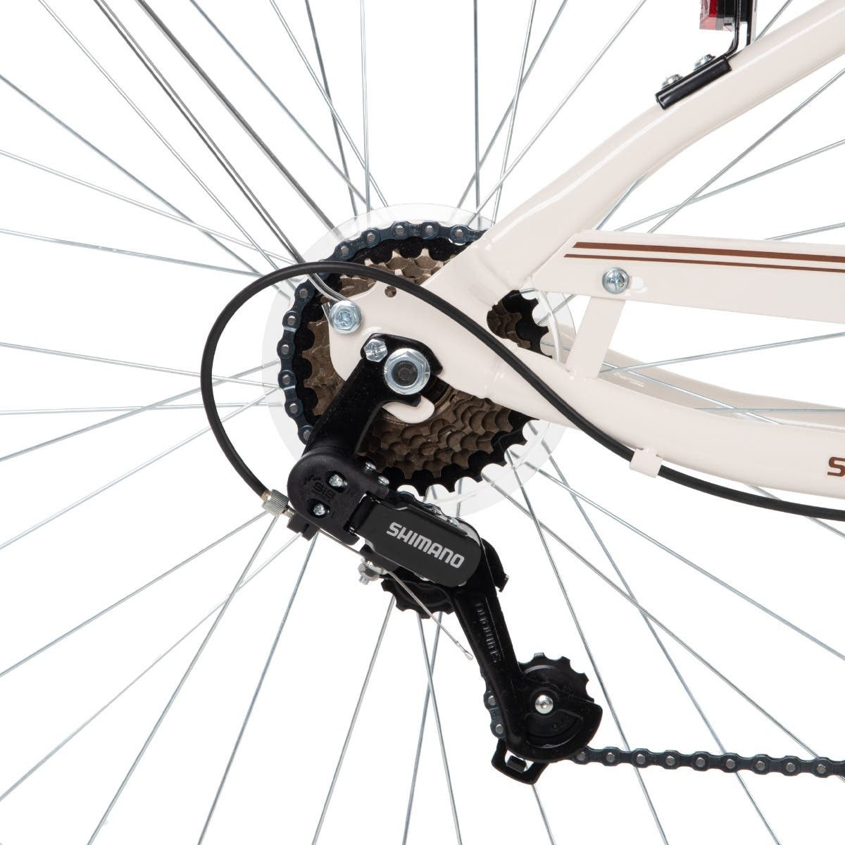 Huffy Sienna Comfort Bike, 27.5-Inch, Cream