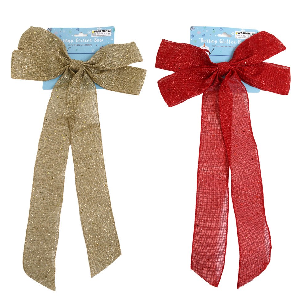 Jumbo Christmas Bow - Gold or Red