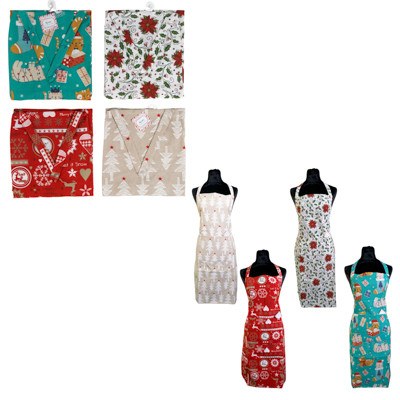 Christmas Print Apron - Adult Size