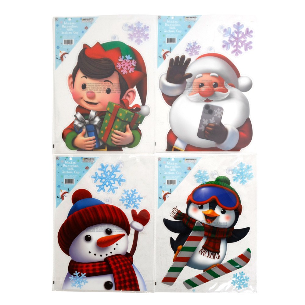 Christmas Window Decoration with Suction Cup
