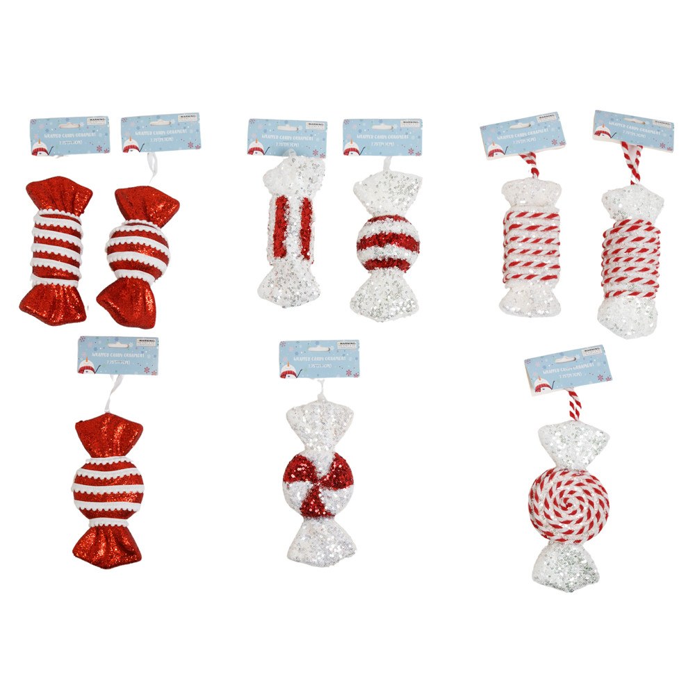 Jumbo Wrapped Candy Christmas Ornament