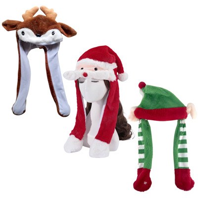 Christmas Plush Hat with Moving Ears