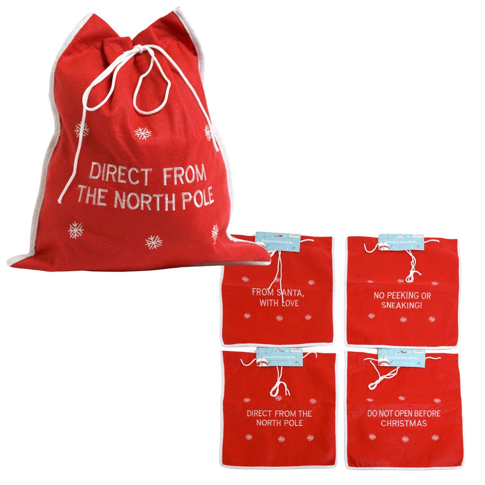 Felt Santa Sack with Drawstring