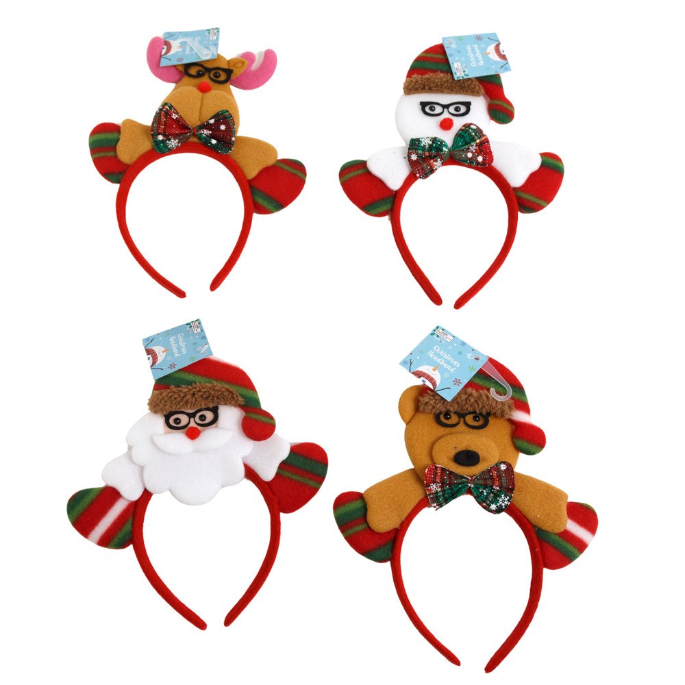 Christmas Character Headband with Glasses
