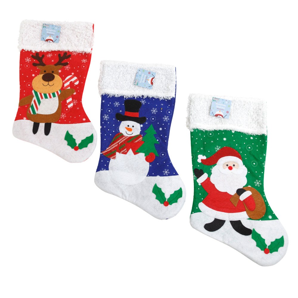 Embroidered Christmas Stocking - 18 in