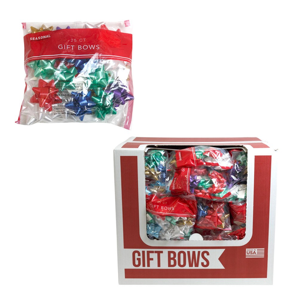 Christmas Gift Bows - 25 Count
