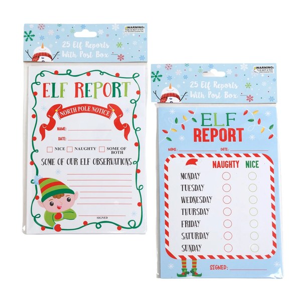 Christmas Elf Report and Post Box Stationery Set